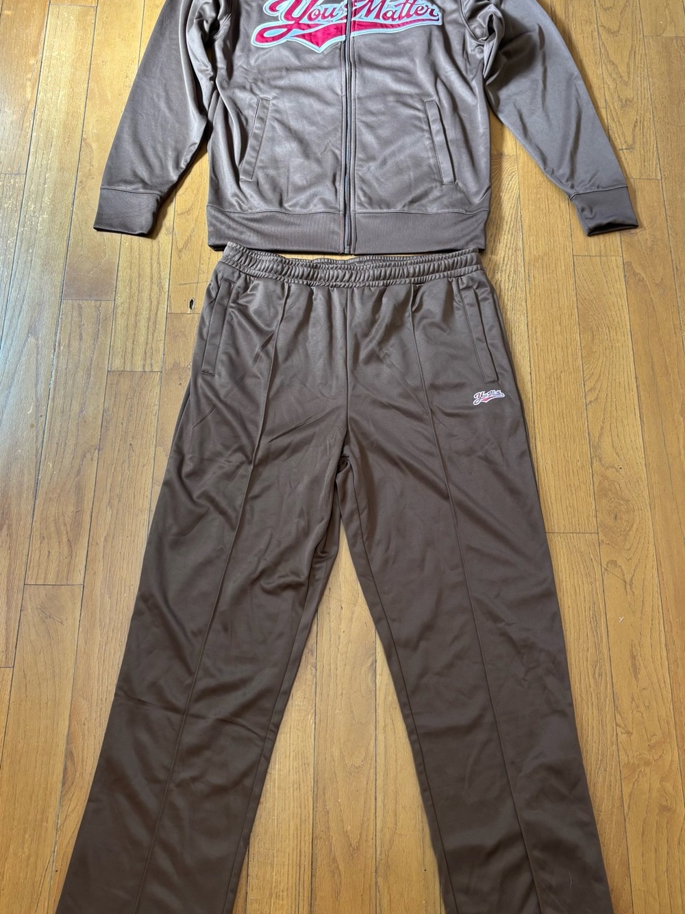 Demetrius Harmon You Matter Brown Tracksuit Set Medium